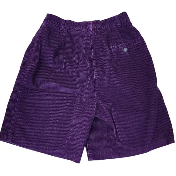 Cj Banks Purple Corduroy Shorts Womens Medium High Waist Casual Fall Shorts - Picture 2 of 8
